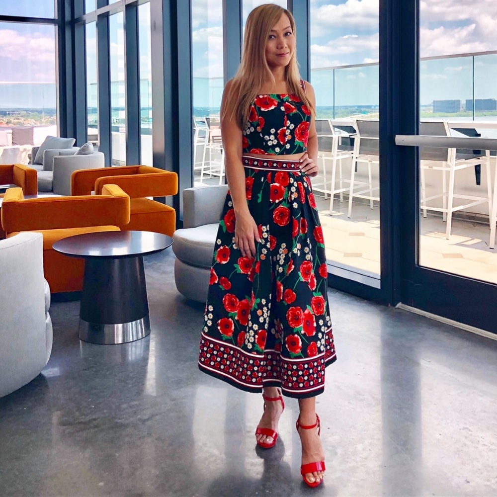 New York & Company 2 piece floral set 0